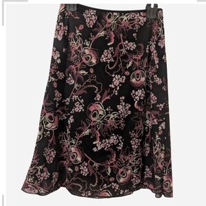 Floral Black and Pink Women's Skirt